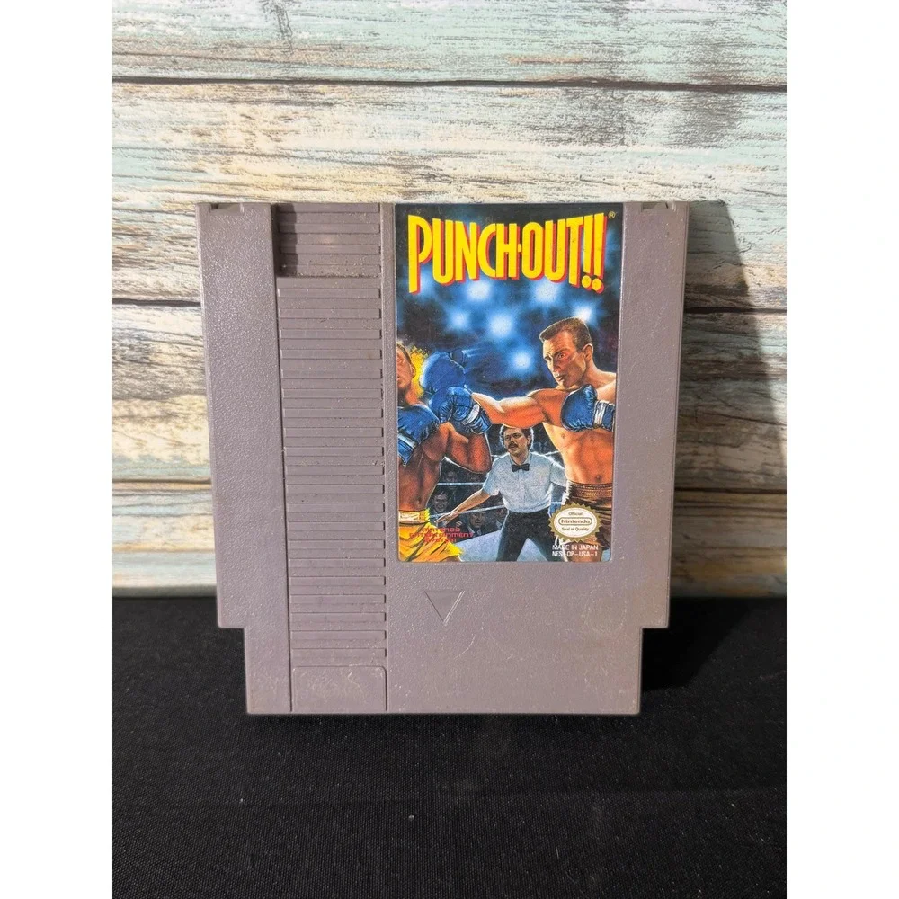Nintendo Punch-Out!! NES Gray Excellent Authentic Boxing‎ Sports NES-OP-USA-1